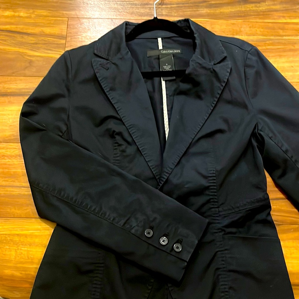 Calvin Klein Navy Blazer with Grey/White Lining